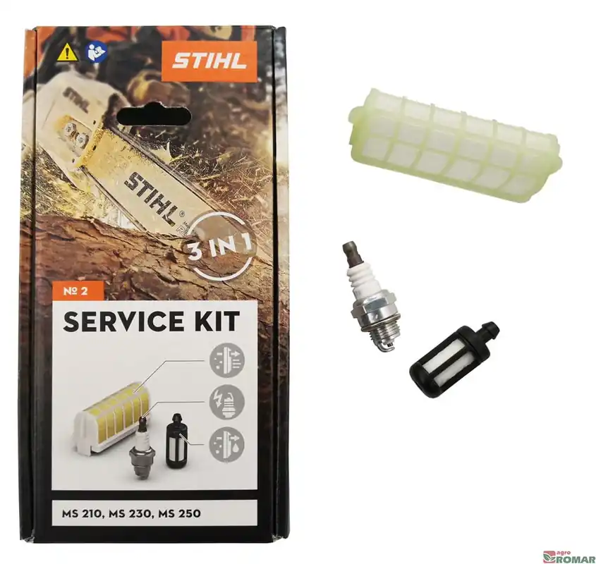 Zestaw serwisowy STIHL nr 2 MS210 MS230 MS 250 (filtr powietrza, filtr paliwa, świeca zapłonowa) | Okazja