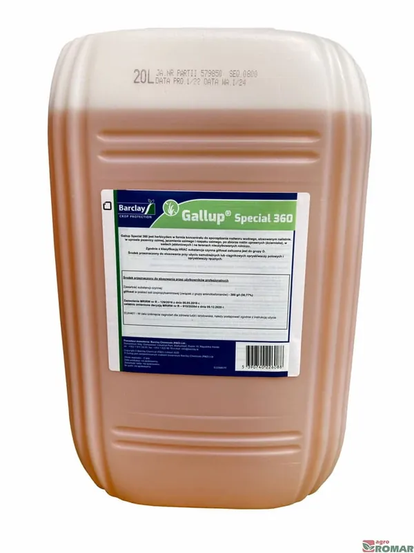 Gallup Special 360 Barclay (20 litrów) glifosat - Prosto od producenta