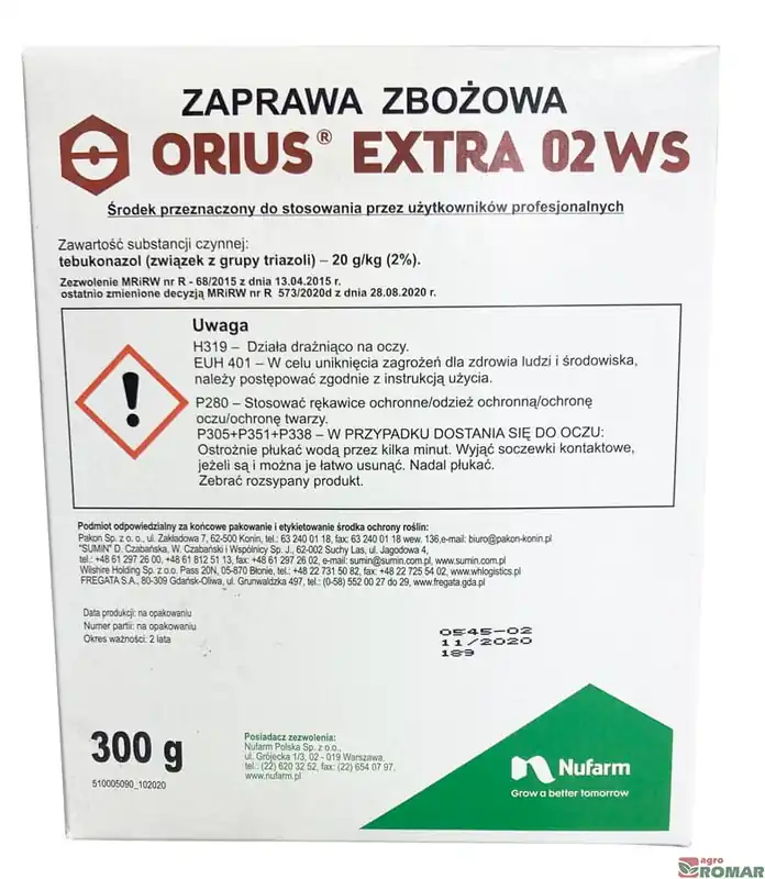 Orius Extra 02 WS 300g zaprawa zbożowa - W sprzedaży