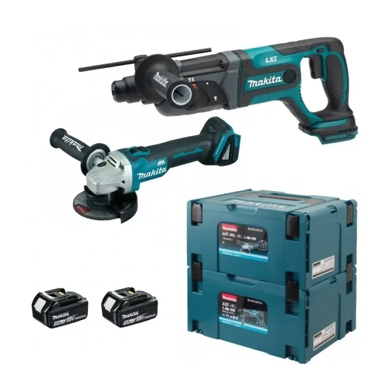 MAKITA DLX2153TJ1 Zestaw narzędzi 18V DGA504 + DHR241 | Ekstra rabat