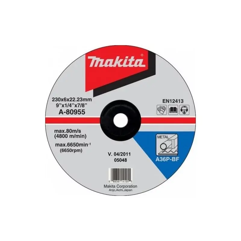 Tylko kilka sztuk - Makita TARCZA SZLIFIERSKA 230x6x22mm A-80955