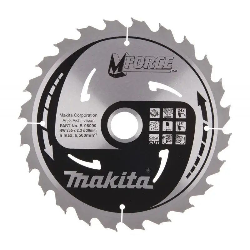 PIŁA TARCZOWA DO DREWNA MFORCE 235x30 24z MAKITA B-08090 - Ulubieniec klientów
