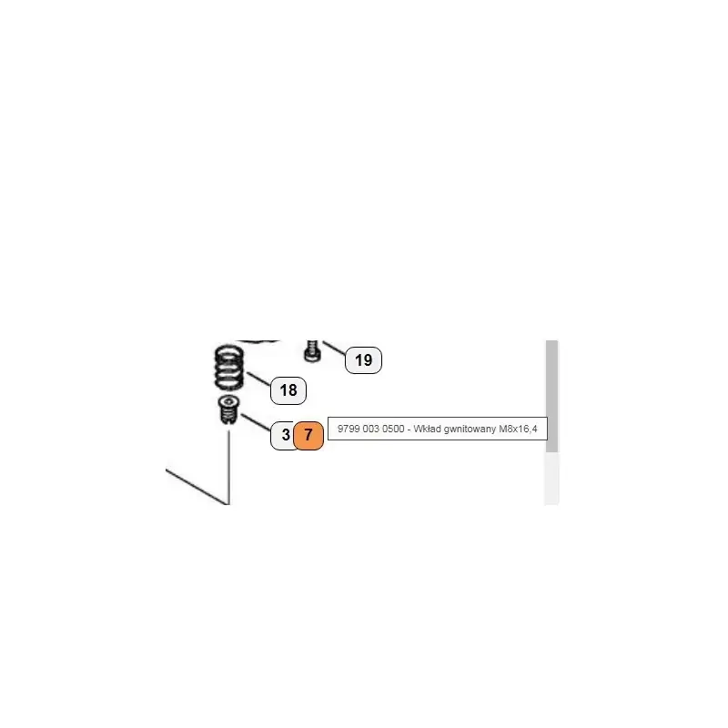 Premium | Wkład gwintowany M6x15,4