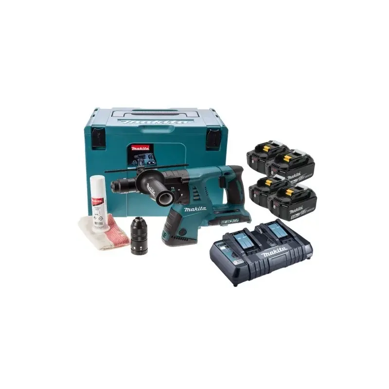 Hit sprzedażowy | Makita AKUM. MŁOTOWIERTARKA SDS-PLUS (2 x 18 V) DHR264PT4