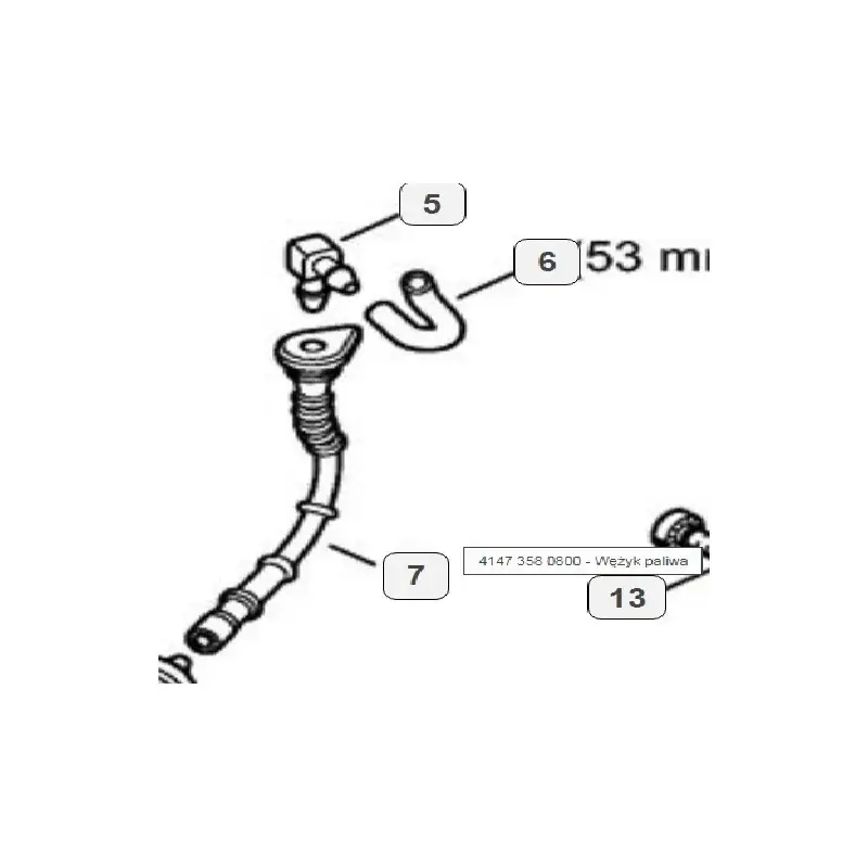 Wąż do Stihl FS460C, FS410C - 4147 358 0800 - Obniżka