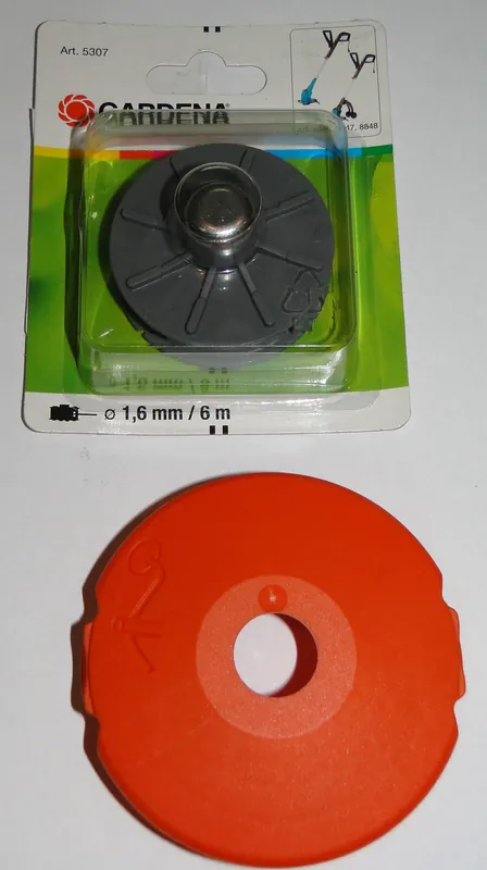 Produkt premium - Podstawka głowicy żyłkowej oraz kasetka z zyłką Gardena do podkaszarki elektrycznej Gardena EasyCut 400, EasyCut 480, ComfortCut 450, PowerCut 500