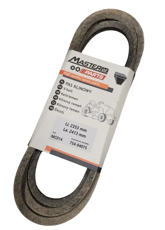PASEK KLINOWY NAĘDU NOŻY TRAKTORA MTD OM 754-04075 WYMIARY Li 2353 mm / La 2413 mm - Nowość w asortymencie