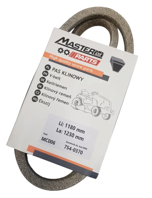 PASEK KLINOWY NAPĘDU JAZDY TRAKTORA MTD OM 754-0370, 954-0370 WYMIARY Li 1180 mm / La 1230 mm | Wyprzedaż