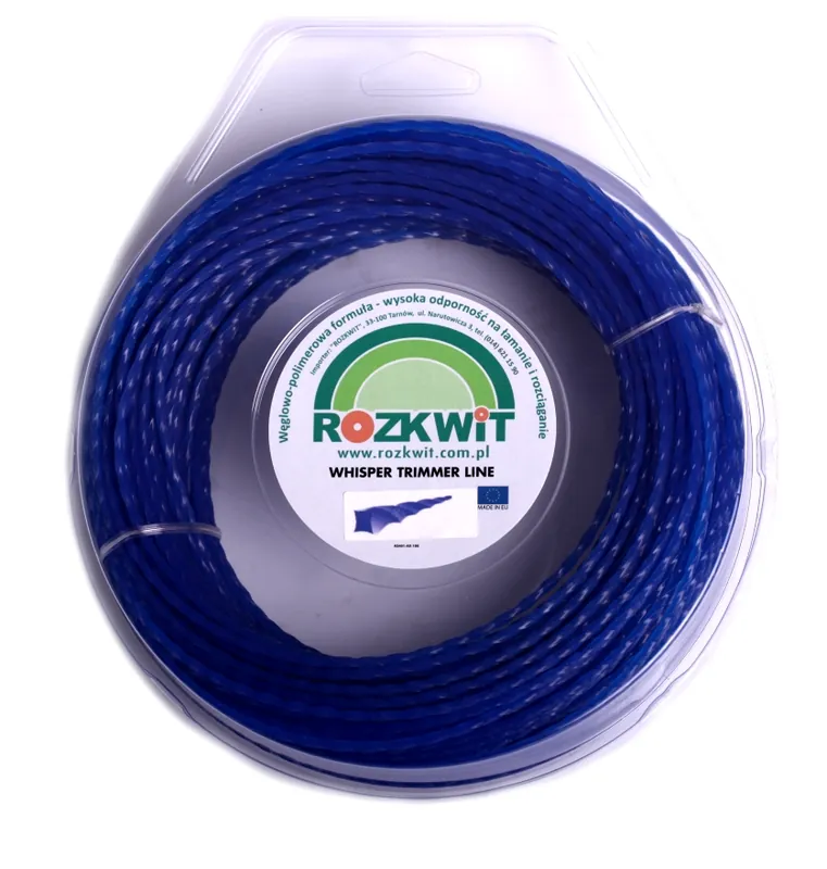 ŻYŁKA WHISPER LINE 2,4MMX90M (BLUE) - Świetna cena
