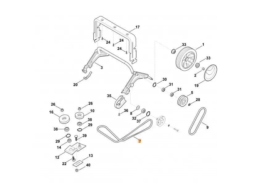 Stihl Viking długi pasek napędu noży LB 540 LE 540 RL 540 RLE 540 | Sprawdzony wybór
