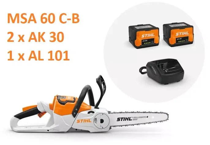 Bezpośrednio od producenta | Stihl MSA 60 C-B pilarka akumulatorowa 2 x AK 20 i ładowarką AL 101