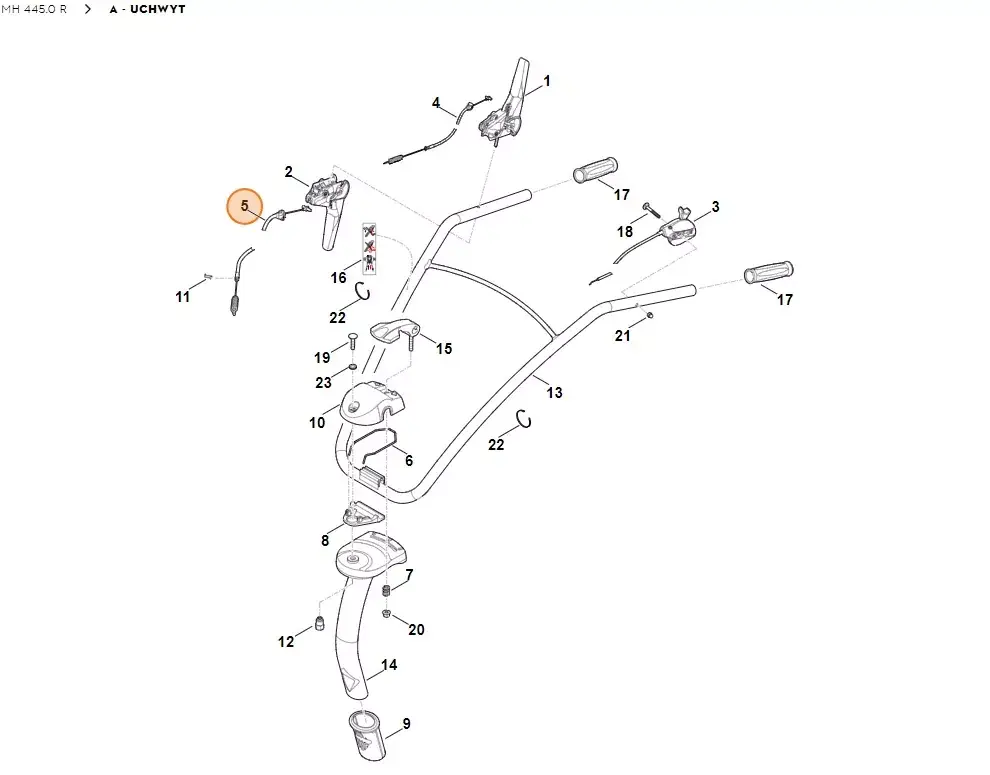 STIHL Glebogryzarka spalinowa MH445 Cięgno 6241 710 9926 | Na stanie