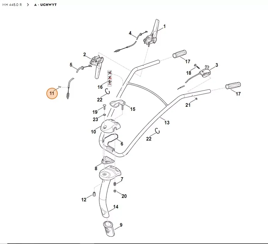 STIHL Glebogryzarka spalinowa MH445.0 Element zaciskowy 6241 716 6500 - Ograniczona ilość