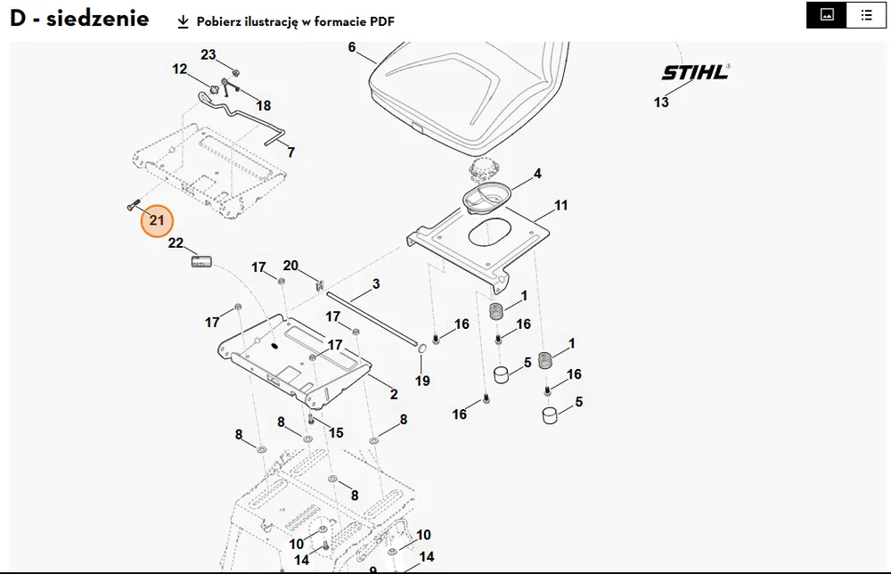 Wysyłka od ręki | STIHL Śruba sześciokątna M8x40 9008 318 1900