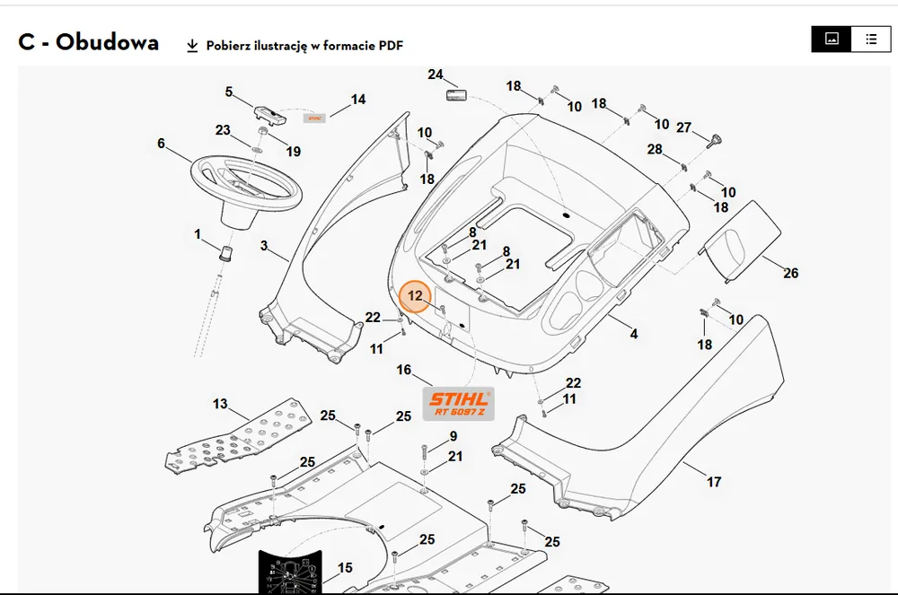 STIHL Śruba ścinana P6x25 9104 003 4139 | Jeszcze taniej