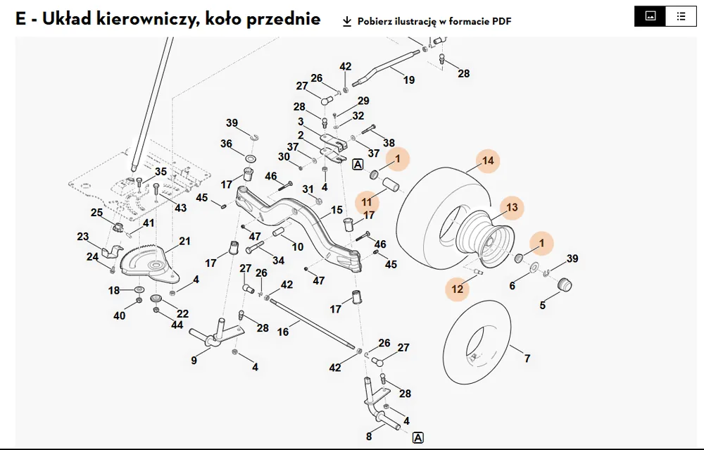 Na zamówienie | STIHL Koło kompl. 15" 6170 700 0415