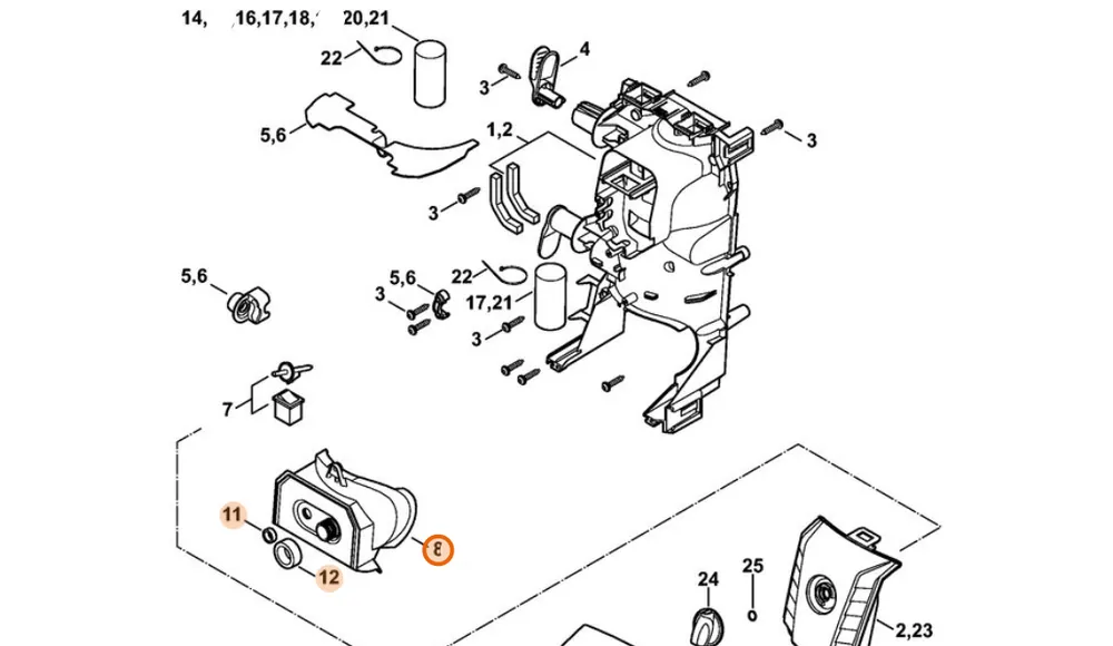 Na zamówienie | Stihl Zestaw pokrywy 4776 007 1001