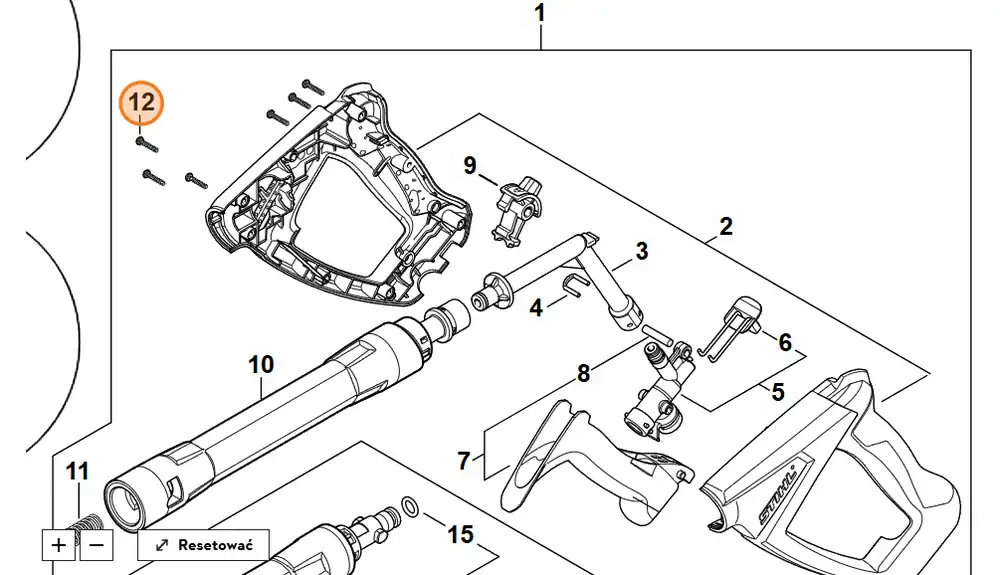 Stihl Śruba z łbem cylindrycznym IS-P3x15 9074 477 2308 | Cena obniżona