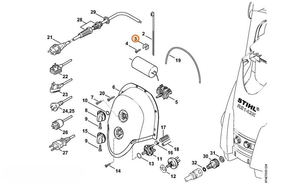 Super okazja | Stihl Przyłącze kabli 4743 431 2700