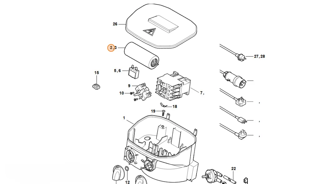Kup teraz - Stihl Kondensator 70 µF 4788 605 1000