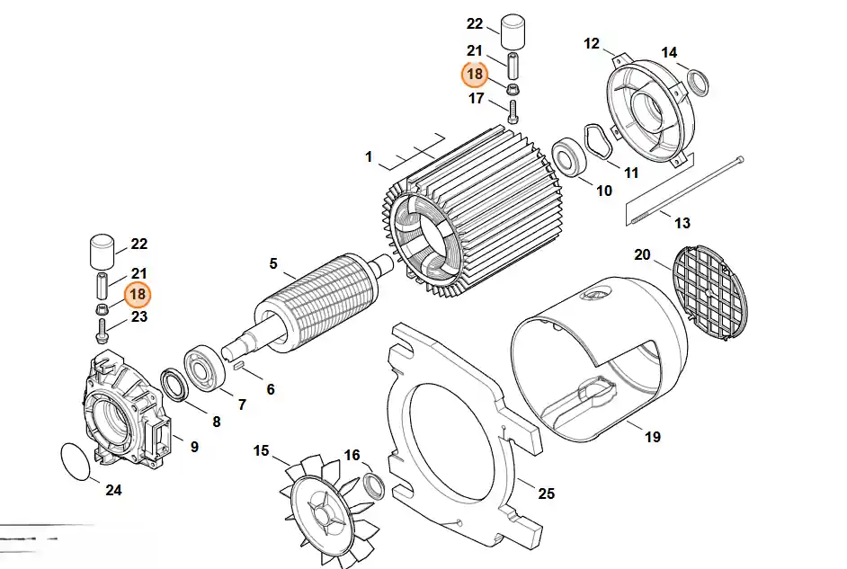 Najwyższa jakość | Stihl Nakrętka samozabezpieczająca M8 9214 021 1742