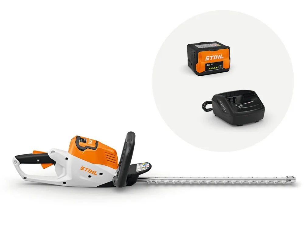 Stihl HSA 50 Nożyce akumulatorowe zstaw akumulator AK 10 i ładowarla System AK - Zamów online