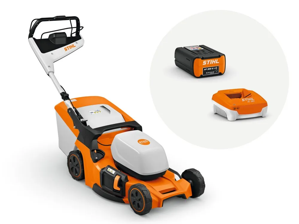 Na stanie | Stihl RMA 453 PV kosiarka akumulatorowa zestaw akumulator 2 x AP 300 S i AL 301