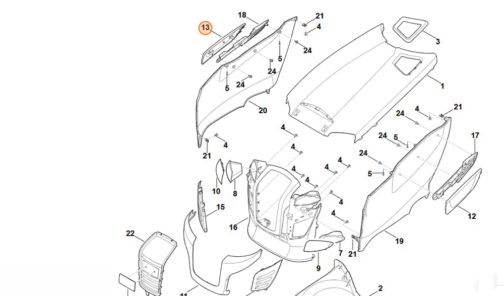 Zostało tylko kilka sztuk | STIHL osłona prawa 6170 706 3625