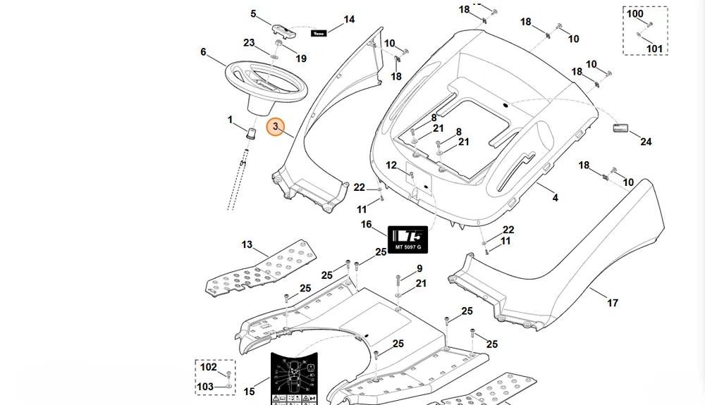 STIHL Błotnik prawy 6170 706 6005 - Wyprzedaż