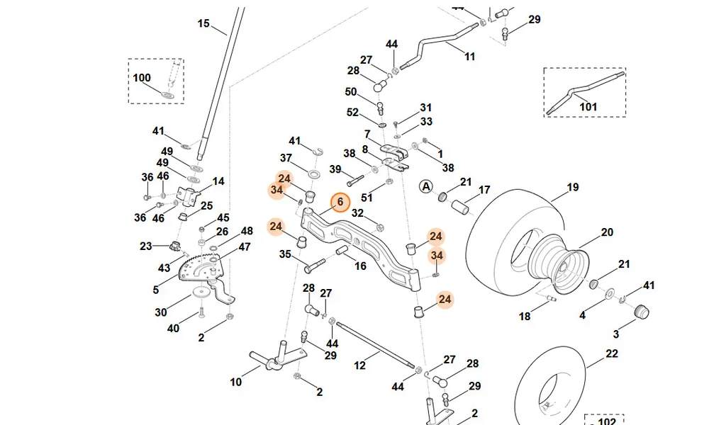 STIHL Oś, kompl. 6170 700 2405 | Sprawdzony produkt