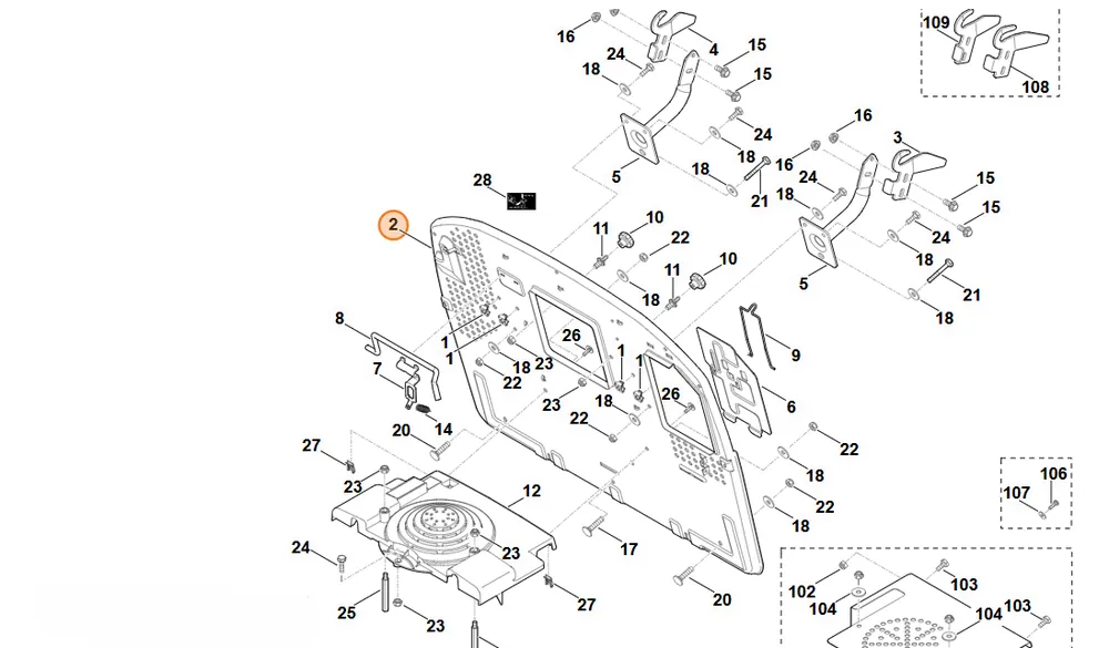 STIHL Ściana tylna 6170 763 1100 | Ograniczona ilość
