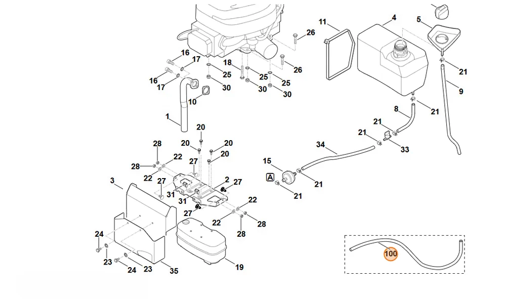 STIHL Giętki przewód paliwowy 6170 350 2710 - Tylko w tym tygodniu