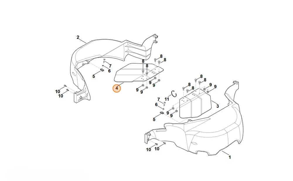 Nowa pozycja w ofercie - Stihl Blaszany element mocujący, str. prawa 6170 706 1135