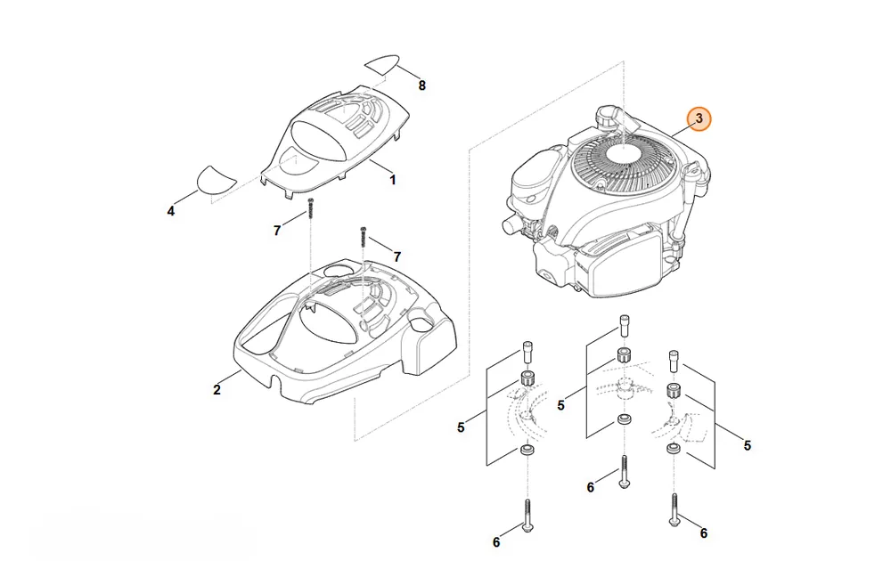 Stihl B&S, silnik czterosuwowy 100602-0036-H5 6374 011 1801 - Top produkt