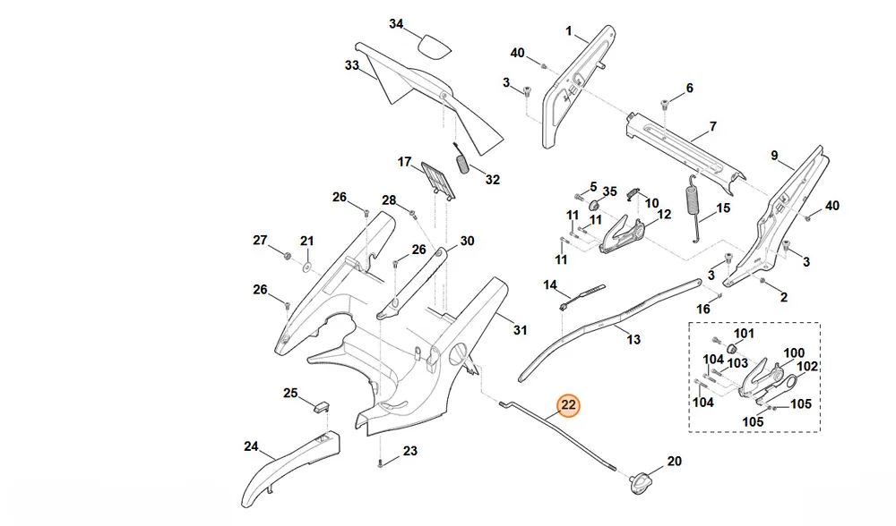 Stihl Drążek 6375 703 1700 | Na stanie