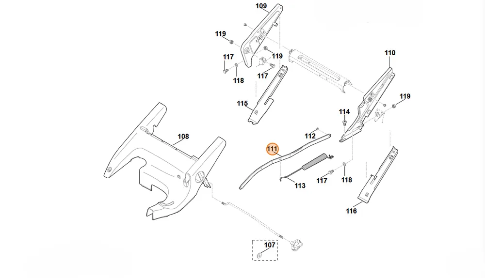 Końcówka serii - Stihl Dźwignia przełożenia 6375 780 0401