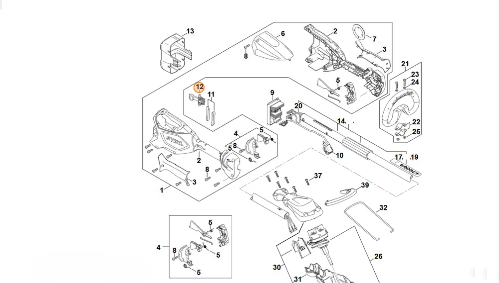 STIHL Dźwignia blokady FA04 430 9800 | Bezpośrednio z fabryki