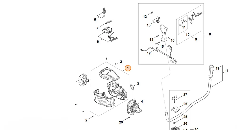 Świetna cena - STIHL Obudowa silnika FA08 600 0800
