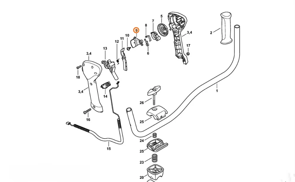 STIHL Dźwignia mechanizmu ryglującego 4863 435 2800 - Taniej
