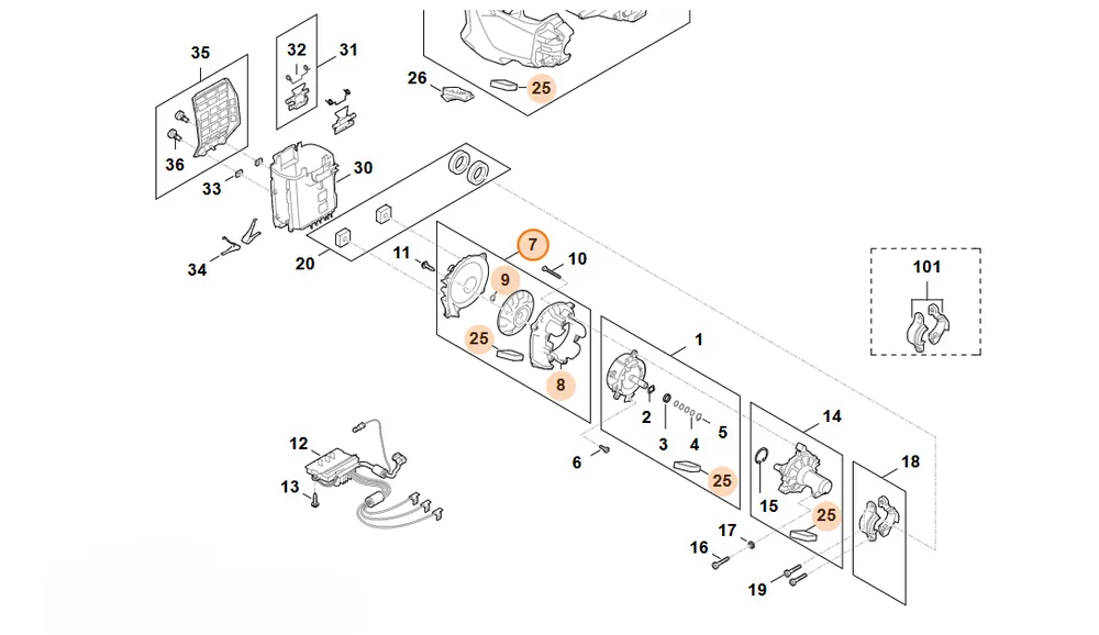 STIHL Koło łopatkowe wentylatora FA03 600 3200 - W sprzedaży