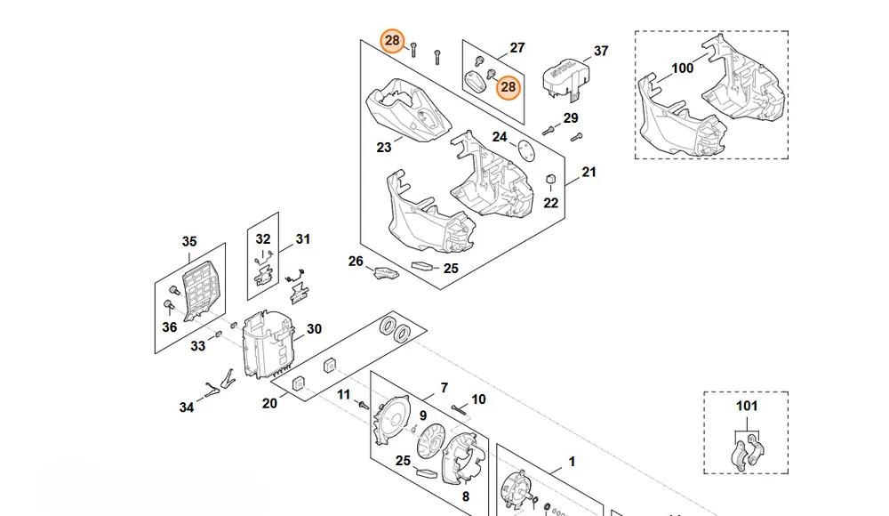 Końcówka serii | STIHL Śruba do mocowania pokrywki connectora 9074 477 2980