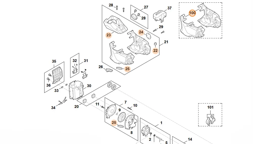 STIHL Obudowa silnika FA03 600 0821 | Od ręki
