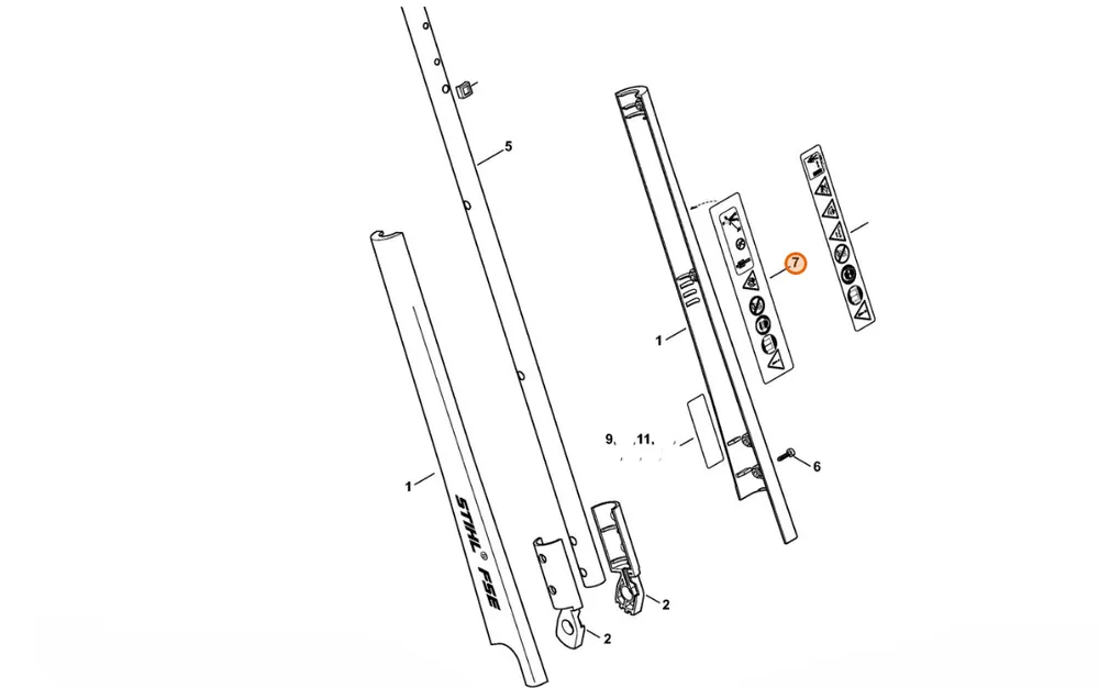 Właśnie dodano | STIHL Tabliczka ostrzegawcza FSE 0000 967 7207