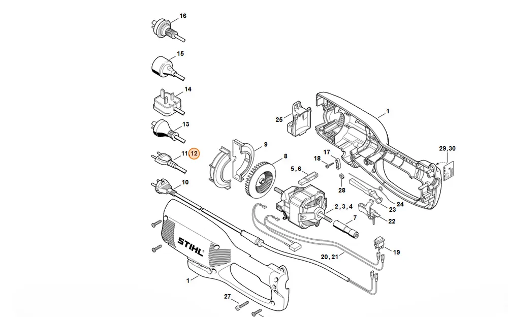STIHL Przewód przyłącza zasilania Ameryka Południowa 4809 440 2000 - Top produkt