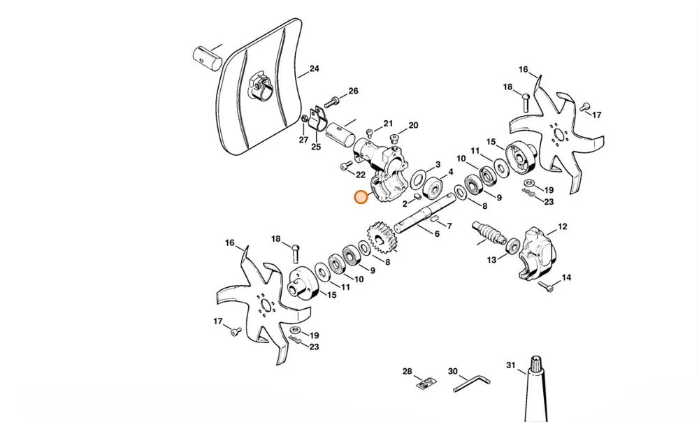 STIHL Obudowa przekładni 4600 641 0300 - Końcówka serii