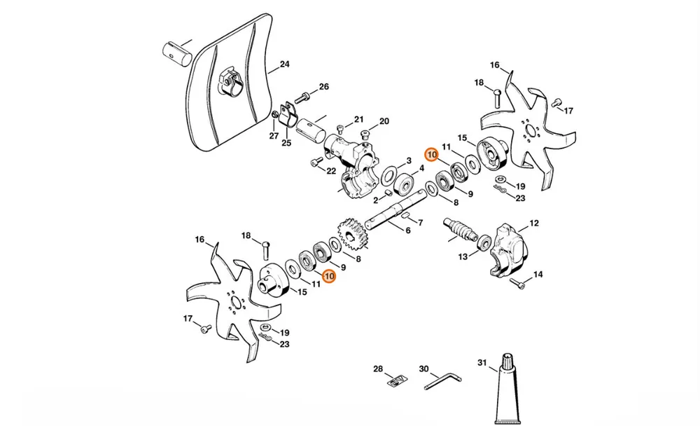 Ostatnie egzemplarze - STIHL Pierścień uszczelniający wał 17x35x7 9640 003 1740