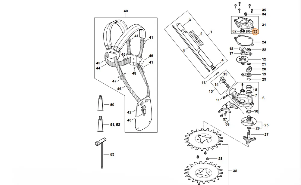 STIHL Łożysko kulkowe DIN625-608-ZZ 9503 003 9673 - Szybka wysyłka
