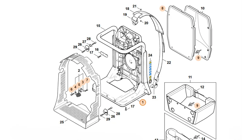 STIHL Nośna płyta barkowa 4203 700 3850 - Premium