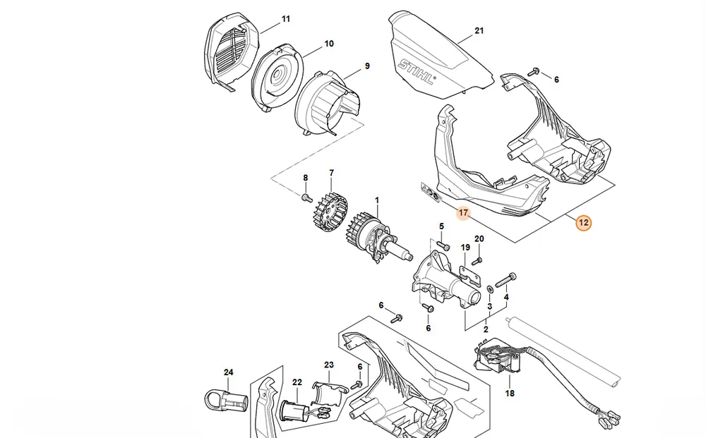 STIHL Obudowa silnika 4867 600 0801 - Nowa pozycja w ofercie