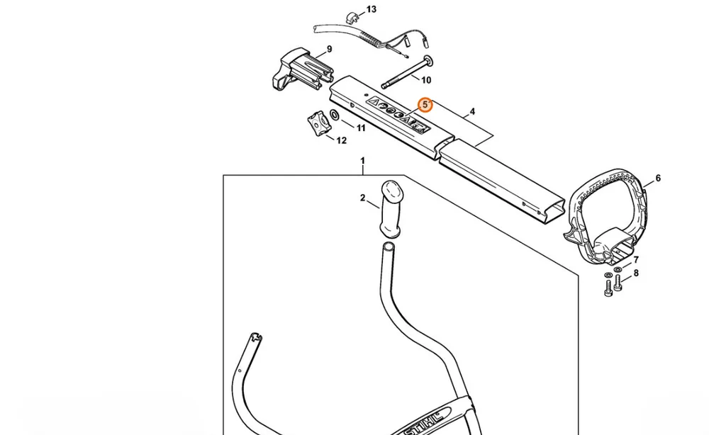 Końcówka zapasów - STIHL Tabliczka ostrzegawcza MM 0000 967 7321